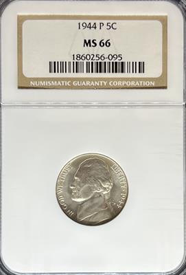 1944 Jefferson Nickel MS66 NGC