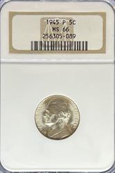 1945 Jefferson Nickel MS66 NGC