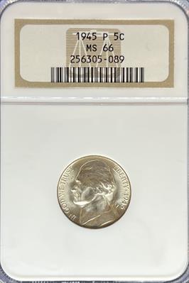 1945 Jefferson Nickel MS66 NGC
