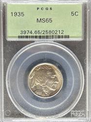 1935 Buffalo Nickel MS65 PCGS OGH