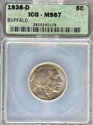 1938-D Buffalo Nickel MS67 ICG