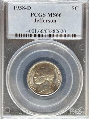 1938-D Jefferson Nickel MS66 PCGS