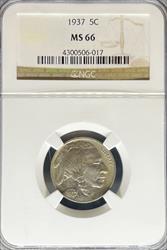 1937 Buffalo Nickel MS66 NGC
