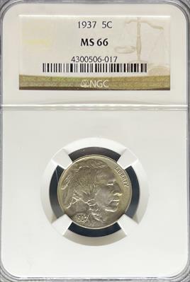 1937 Buffalo Nickel MS66 NGC