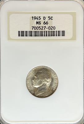 1945-D Jefferson Nickel MS66 NGC