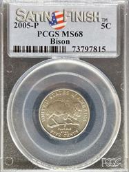 2005 5C Bison MS68 PCGS Satin