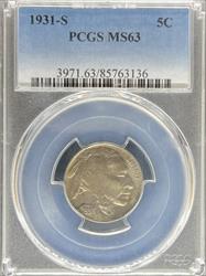 1931-S Buffalo Nickel MS63 PCGS