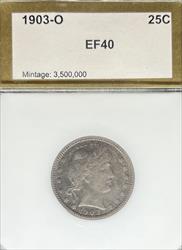 1903-O Barber Quarter EF40 PCI