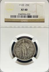 1920 Standing Liberty Quarter XF40 NGC