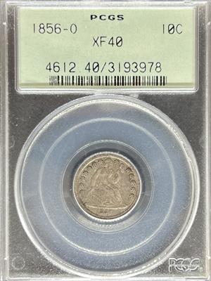 1856-O Liberty Seated Dime XF40 PCGS OGH