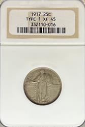 1917 T1 Standing Liberty Quarter XF45 NGC