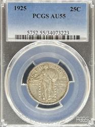 1925 Standing Liberty Quarter AU55 PCGS