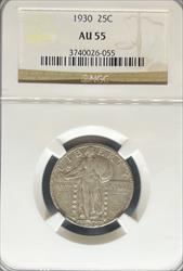 1930 Standing Liberty Quarter AU55 NGC
