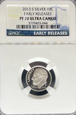 2013-S Silver Roosevelt Dime PF70UCAM NGC Early Release