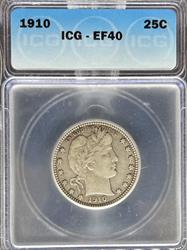 1910 Barber Quarter EF40 ICG