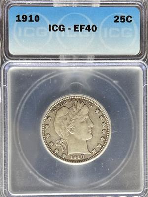 1910 Barber Quarter EF40 ICG
