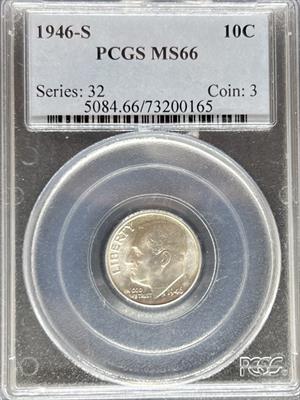 1946-S Roosevelt Dime MS66 PCGS