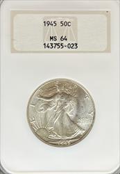 1945 Walking Liberty Half Dollar MS64 NGC