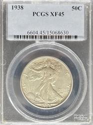 1938 Walking Liberty Half Dollar XF45 PCGS