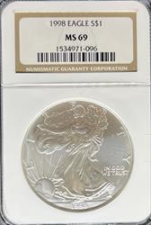 1998 Silver Eagle MS69