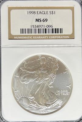 1998 Silver Eagle MS69