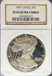 1987-S Silver Eagle PF69UCAM NGC