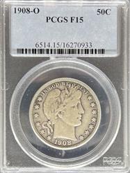 1908-O Barber Half Dollar F15 PCGS