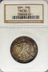 1939 Walking Liberty Half Dollar MS64 NGC