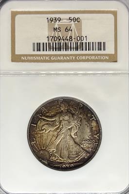 1939 Walking Liberty Half Dollar MS64 NGC