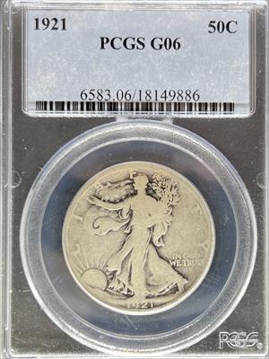 1921 Walking Liberty Half Dollar G6 PCGS
