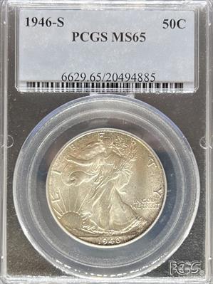 1946-S Walking Liberty Half Dollar MS65 PCGS