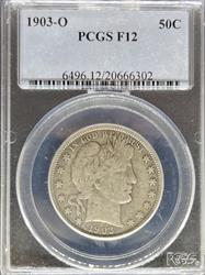 1903-O Barber Half Dollar F12 PCGS
