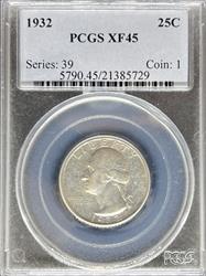 1932 Washington Quarter XF45 PCGS