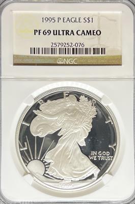 1995 Silver Eagle PF69UCAM NGC