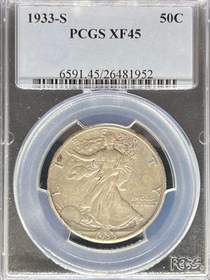 1933-S Walking Liberty Half Dollar XF45 PCGS