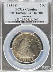 1854-O Liberty Seated Half Dollar XF Details PCGS