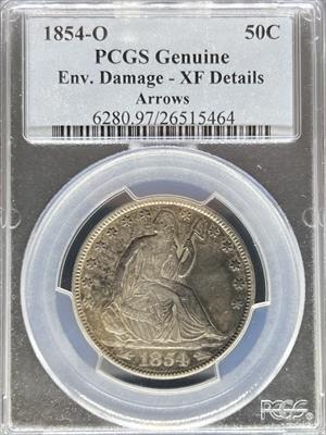 1854-O Liberty Seated Half Dollar XF Details PCGS