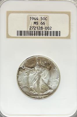 1944 Walking Liberty Half Dollar MS66 NGC