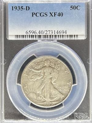 1935-D Walking Liberty Half Dollar XF40 PCGS