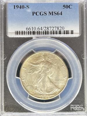 1940-S Walking Liberty Half Dollar MS64 PCGS