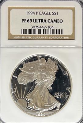 1994 Silver Eagle PF69UCAM NGC