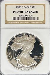 1988-S Silver Eagle PF69UCAM NGC