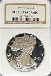 1999 Silver Eagle PF69UCAM NGC