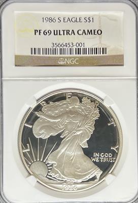 1986-S Silver Eagle PF69UCAM NGC