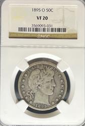 1895-O Barber Half Dollar VF20 NGC