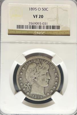 1895-O Barber Half Dollar VF20 NGC