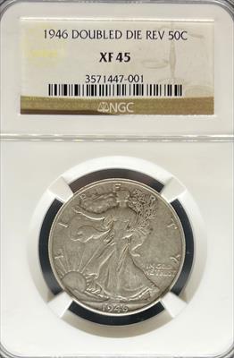 1946 DDR Walking Liberty Half Dollar XF45 NGC