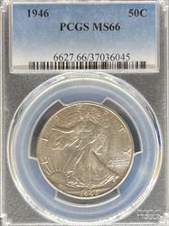 1946 Walking Liberty Half Dollar MS66 PCGS