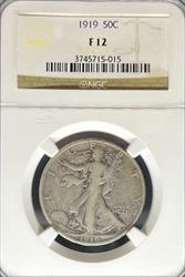 1919 Walking Liberty Half Dollar F12 NGC