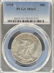 1938 Walking Liberty Half Dollar MS65 PCGS